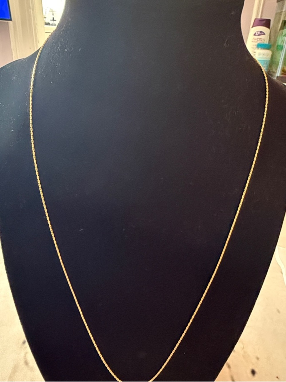 14K Delicate Gold Rope Chain Necklace - Women Jewelry